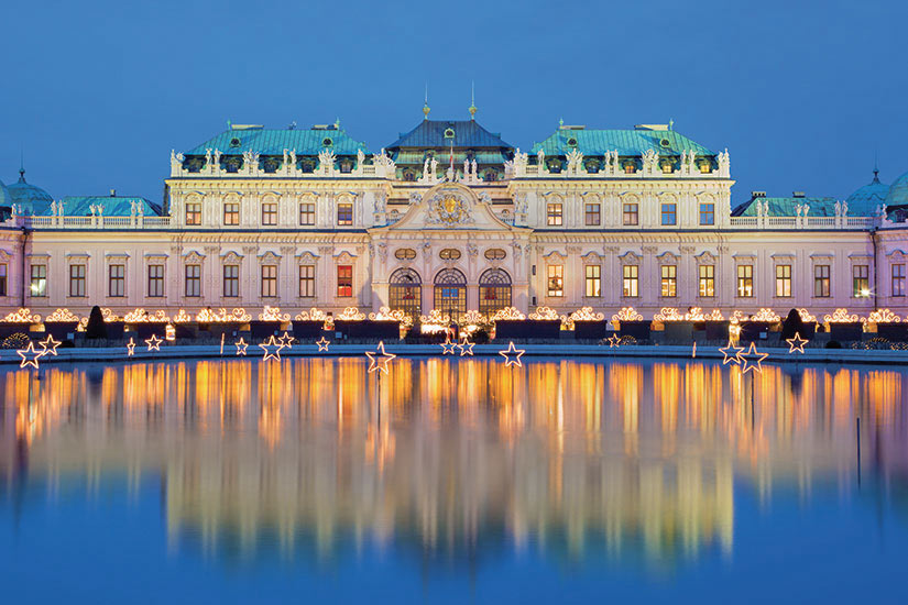 image Autriche Vienne palais Belvedere avec marche de Noel  fo