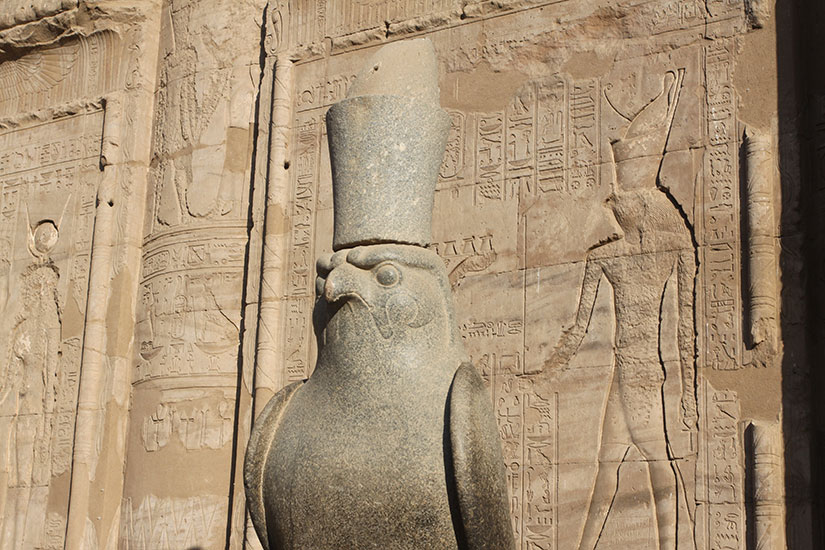 image Egypte templeedfou statue horus