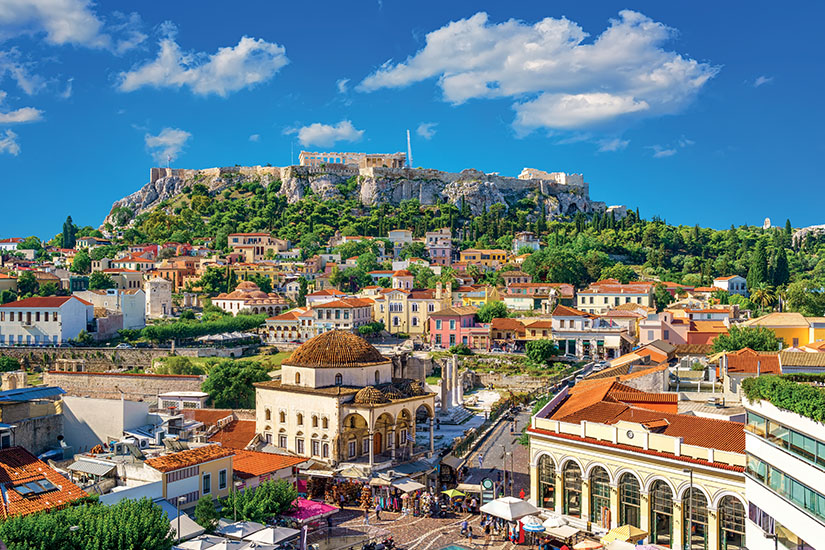 image Grece Athenes Acropole vue du quartier Plaka as_205824116