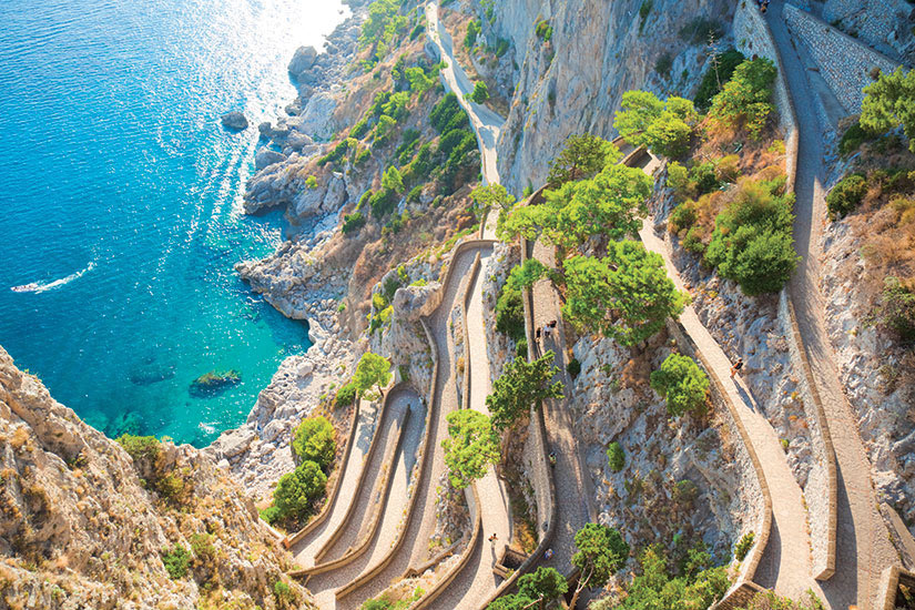 image Italie Capri Cliff avec un chemin menant a la mer  it