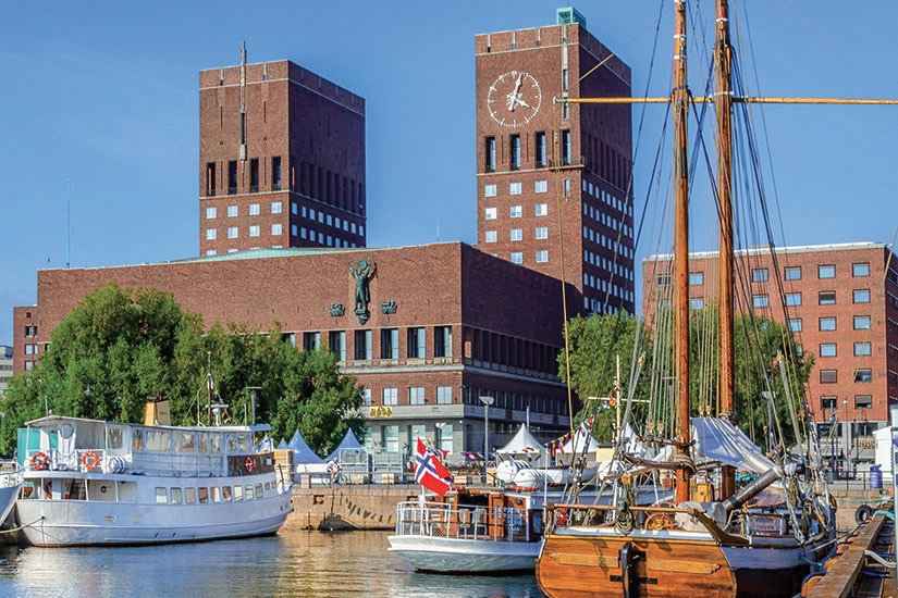 image Norvege Oslo port avec des bateaux  fo