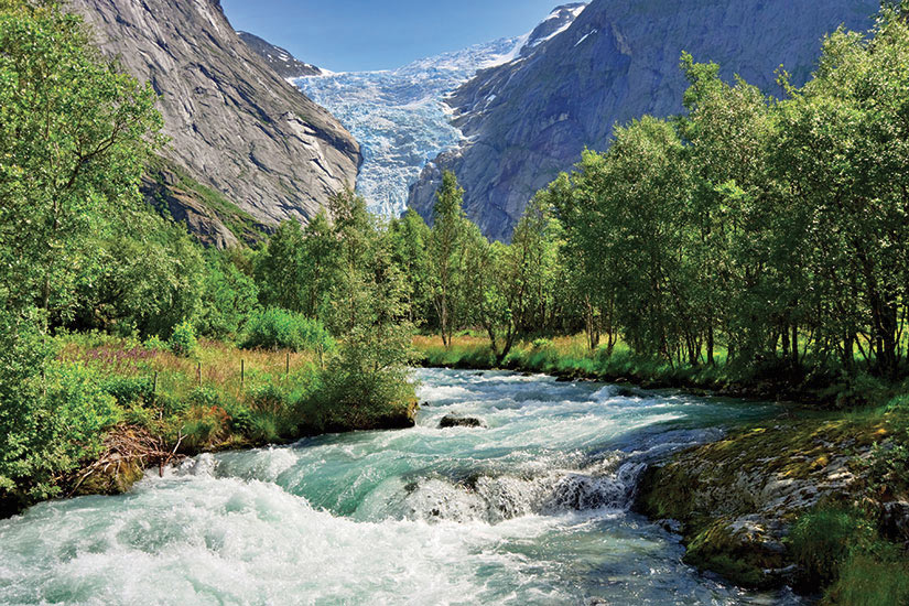 image Norvege vue glacier Briksdalsbreen  it