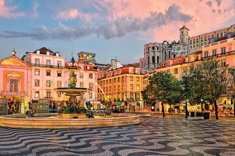 image Portugal Lisbonne place Rossio  fo
