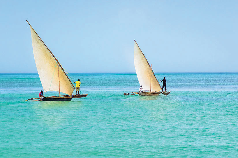 image Tanzanie Zanzibar bataux Ngalawa typique  fo