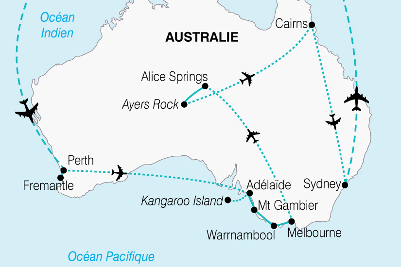 carte Australie Decouverte Continent 332338