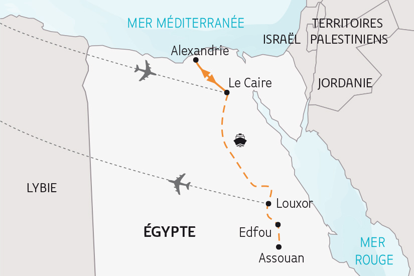 carte Egypte d Alexandrie a Assouan SH 2023_414 291745