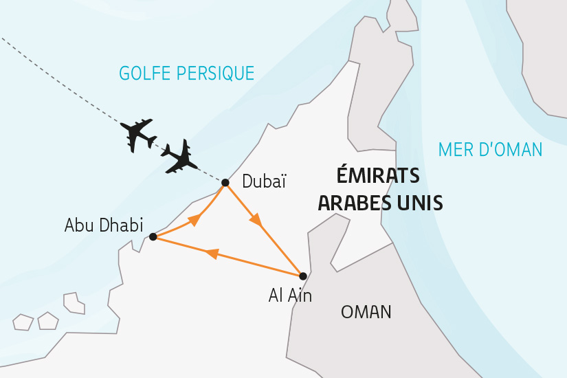 carte Emirats Arabes Unis Dubai et Abu Dhabi les Milles et une Folies SH 2023_414 105537