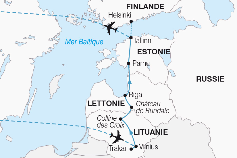 carte Estonie Lettonie Lituanie La Route de l Ambre Vilnius Tallin SH 2022_388 683995