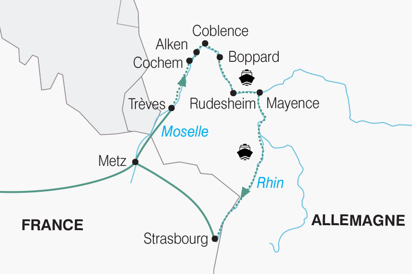 carte France Allemagne Croisiere Rhin et Moselle SH 2023_411 306370