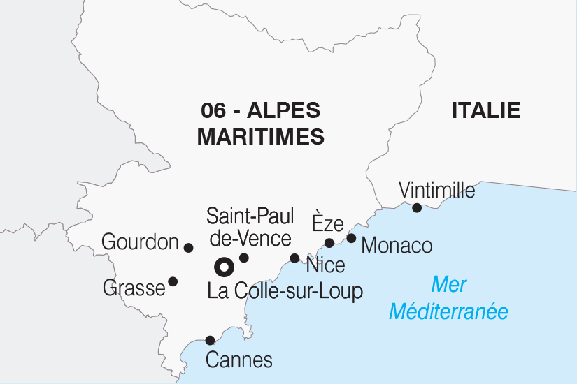carte France La Cote d Azur des Alpes Maritimes a l Italie SH 21 22_382 473584
