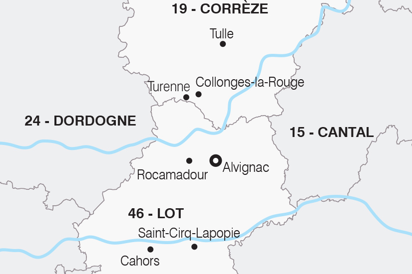 carte France Vallees du Lot et de la Dordogne SH 21 22_382 791976