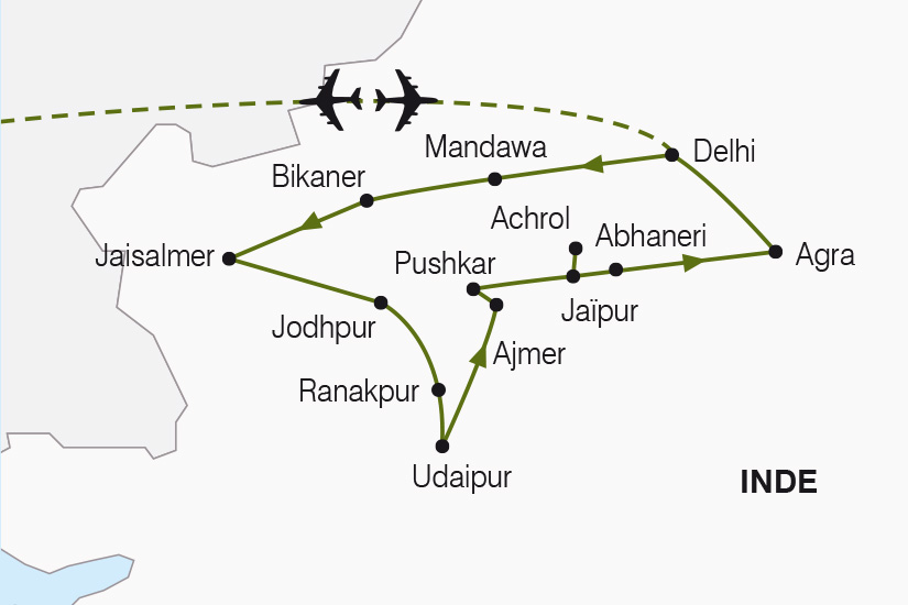 carte Inde L Inde du Nord et le Rajasthan SH 2022_388 578390