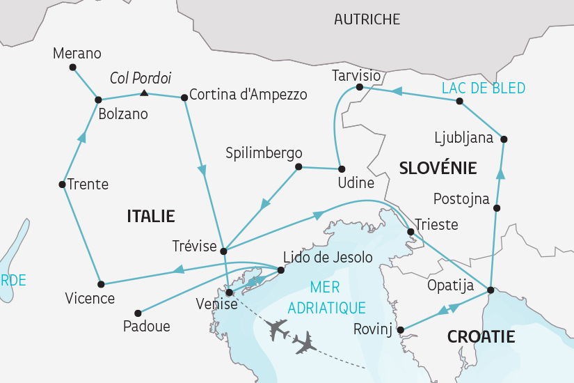 carte Italie Croatie Slovenie Venise Dolomites Frioul SH 23 24_424 491283