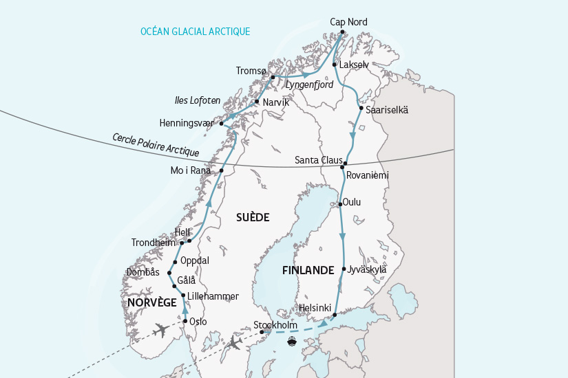 carte Norvege Finlande Suede le Grand Tour de Scandinavie SH 2023_414 348086
