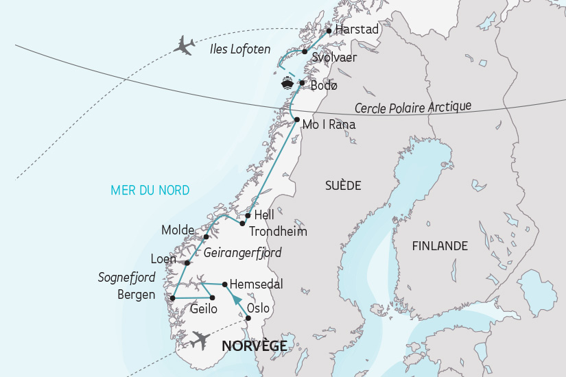 carte Norvege majestueux fjords et iles Lofoten SH 23 24_424 617493