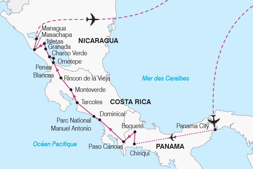 carte Panama Costa Rica Nicaragua Splendeurs de l Amerique Latine SH19 20_319 176348