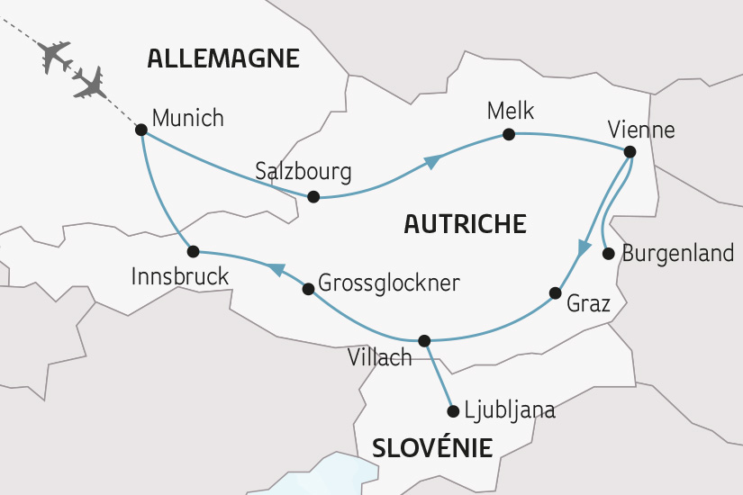 carte Slovenie Autriche Allemagne le Grand Tour d Autriche SH 2023_414 463880