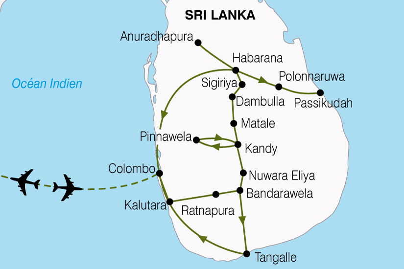 carte Sri Lanka Pays De LOr Vert 137377
