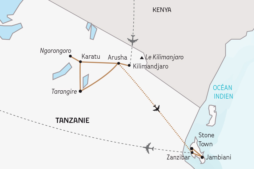 carte Tanzanie Tanzanie et Zanzibar SH 2023_414 239777