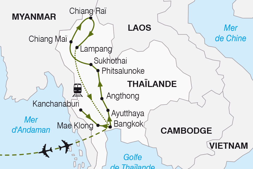carte Thailande le Royaume de Siam SH 2023_411 336138