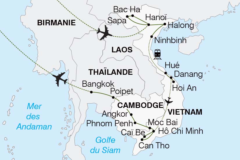 carte Vietnam Cambodge A la rencontre des Minorites Ethniques SH 2022_388 397126