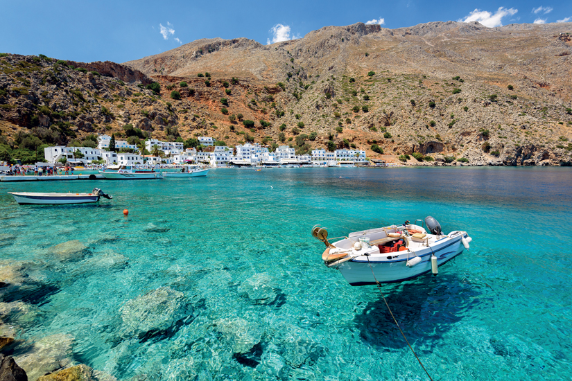 circuit grece ile crete ville loutro petit bateau moteur eau claire 26 as_115281035